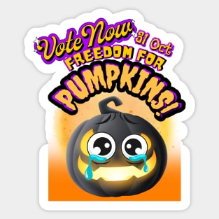 Freedom for pumpkins Vote 3 Sticker